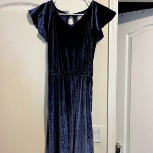 Navy Velvet short sleeve jumper girls size 10/12